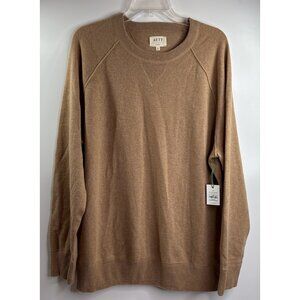 AE77 American Eagle Unisex 100% Cashmere Sweatshirt Sweater Size XL Tan NWT
